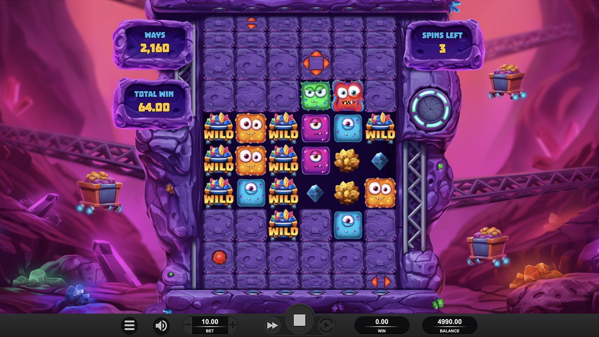 Space Miners Slot gameplay