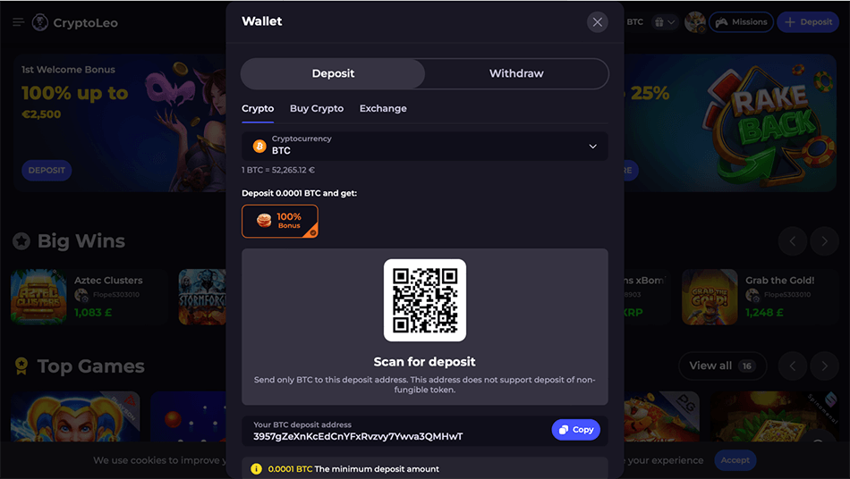 CryptoLeo wallet