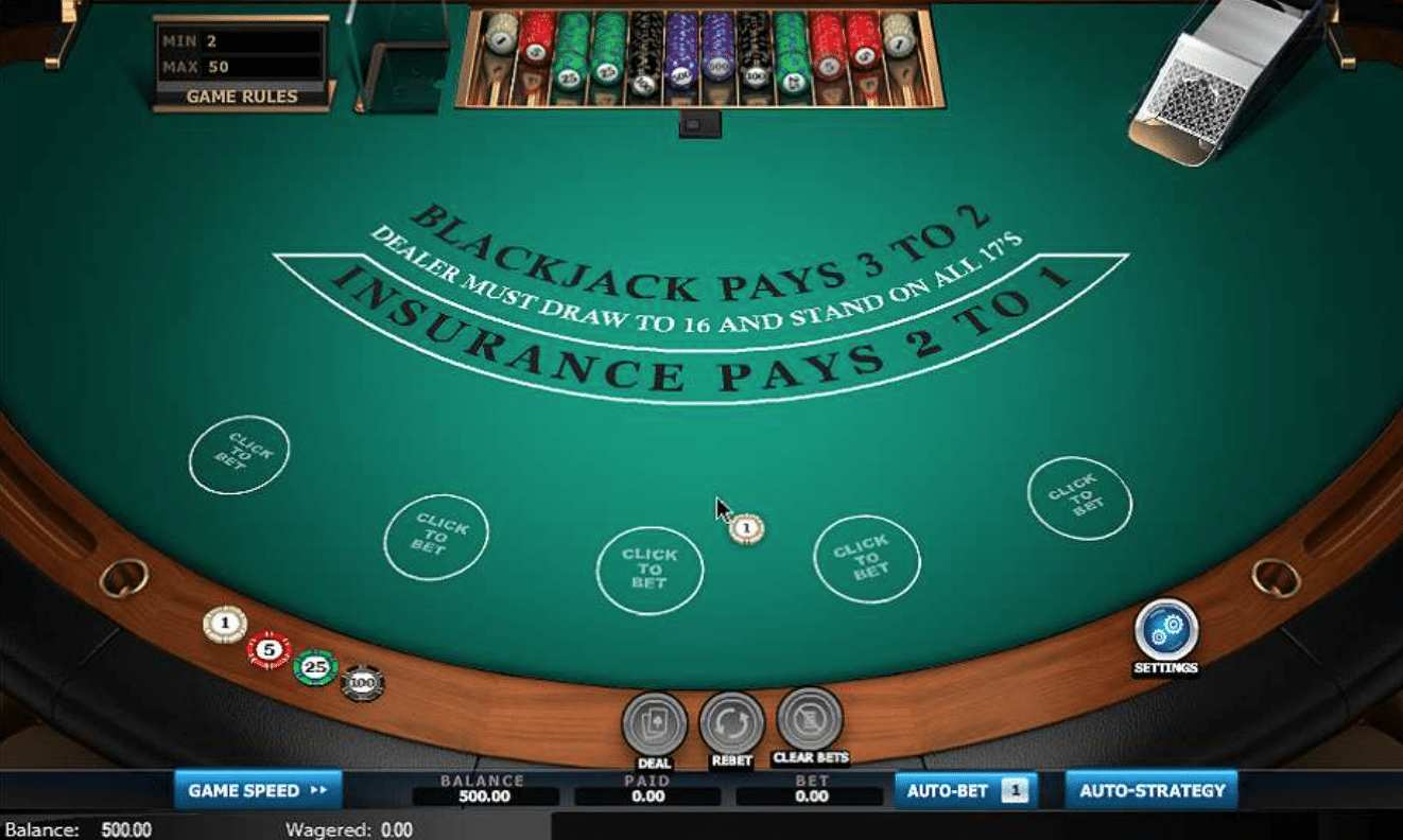 Atlantic City Blackjack gameplay