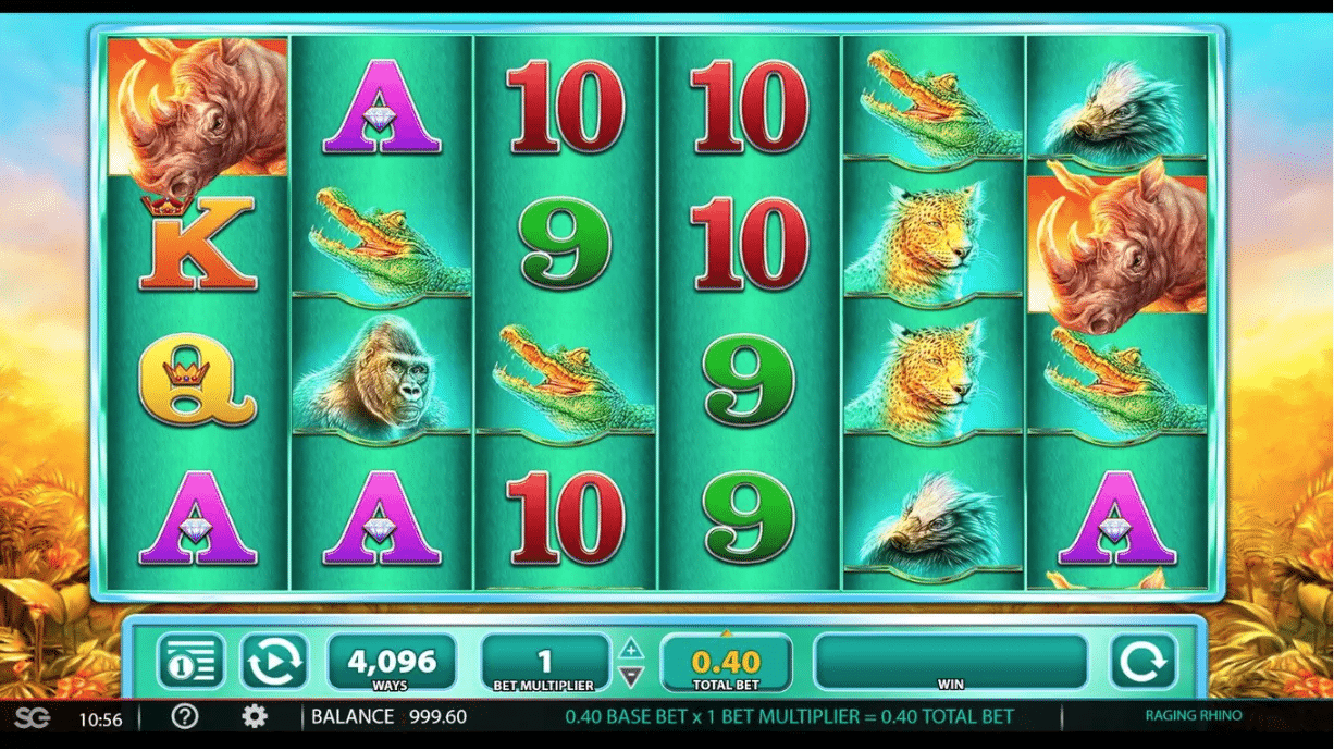 Raging Rhino Slot gameplay
