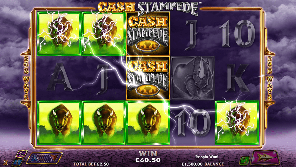 Cash Stampede Slot gameplay