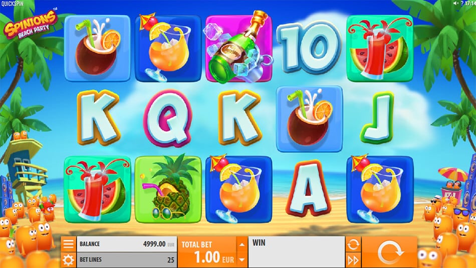 Spinions Beach Party Slot gameplay
