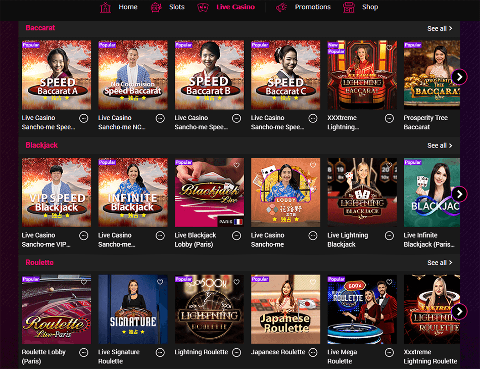 intercasino Live Casino