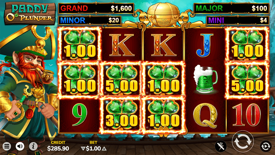 Paddy O’Plunder Slot gameplay
