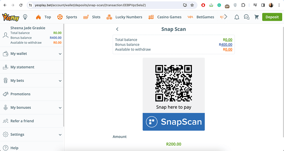 yesplay snap scan