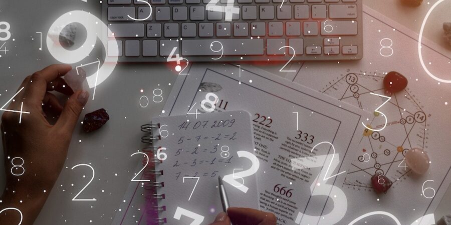 numerology concept composition