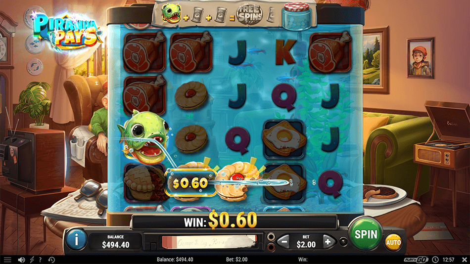 Piranha Pays Slot gameplay