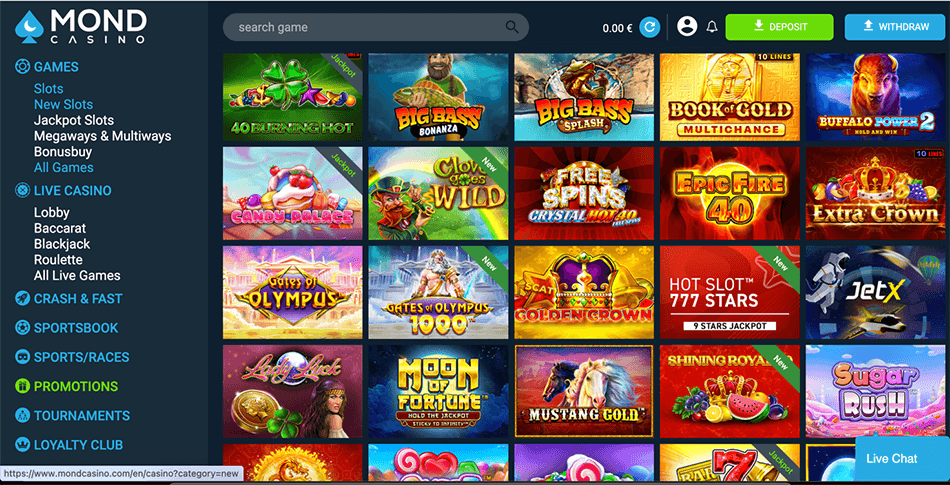 mond casino Popular Slots