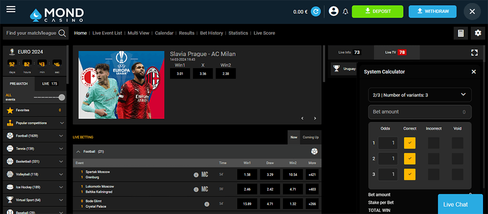 mond casino Sportsbook