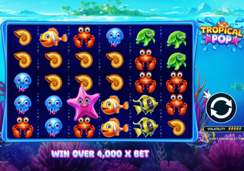 Tropical Pop Jackpot Play gameplay