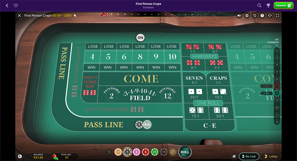 royal casino First Person Craps