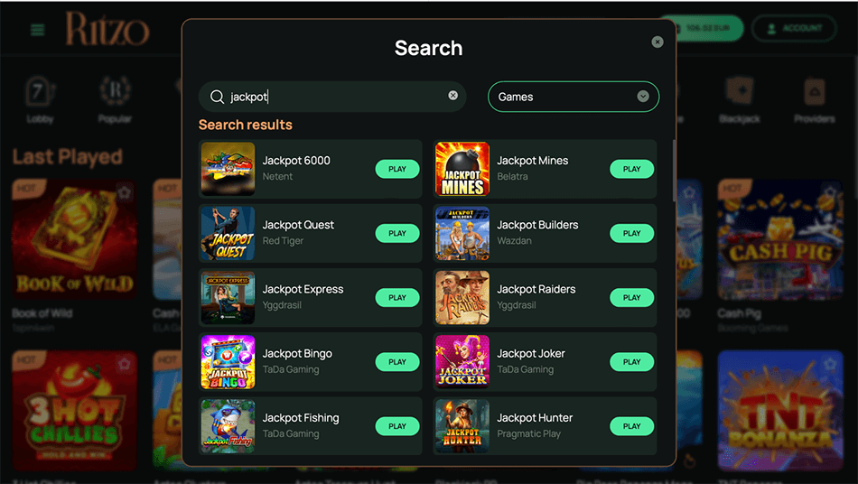 Ritzo search