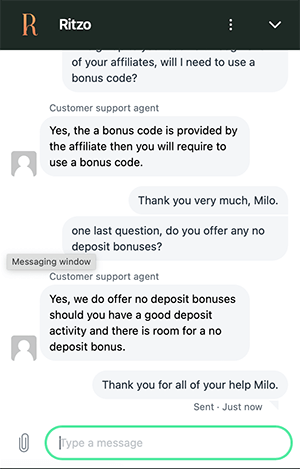 Ritzo support Ritzo support
