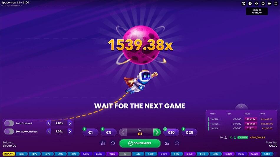 Spaceman Slot gameplay