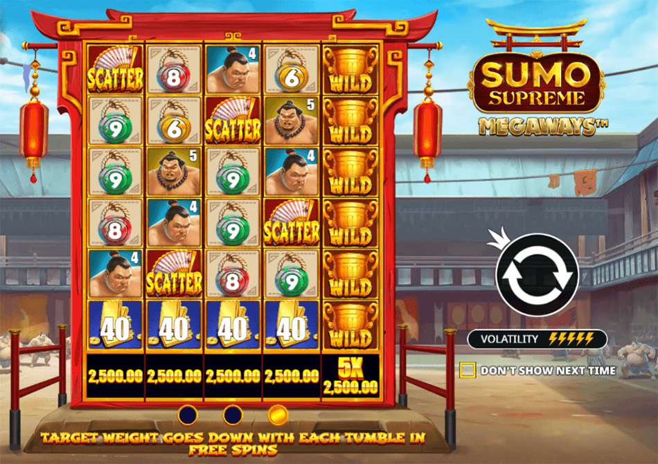 Sumo Supreme Megaways Slot gameplay