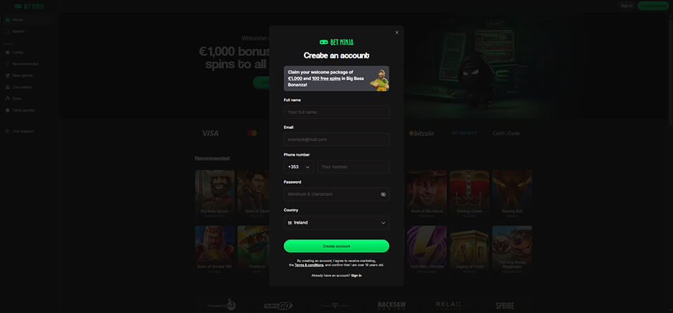 betninja-createaccount