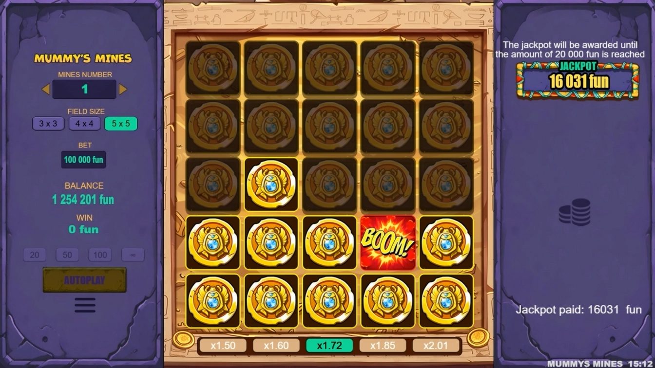 Mummy's Mines gameplay
